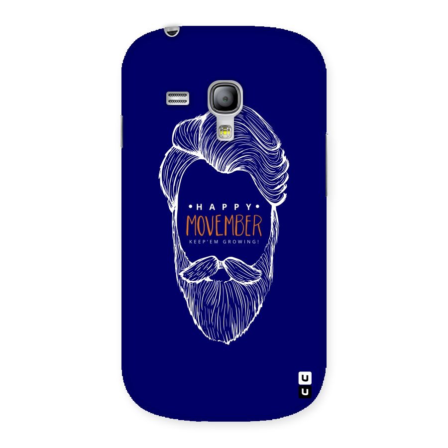 Happy Movember Blue Back Case for Galaxy S3 Mini