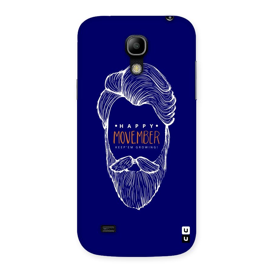 Happy Movember Blue Back Case for Galaxy S4 Mini