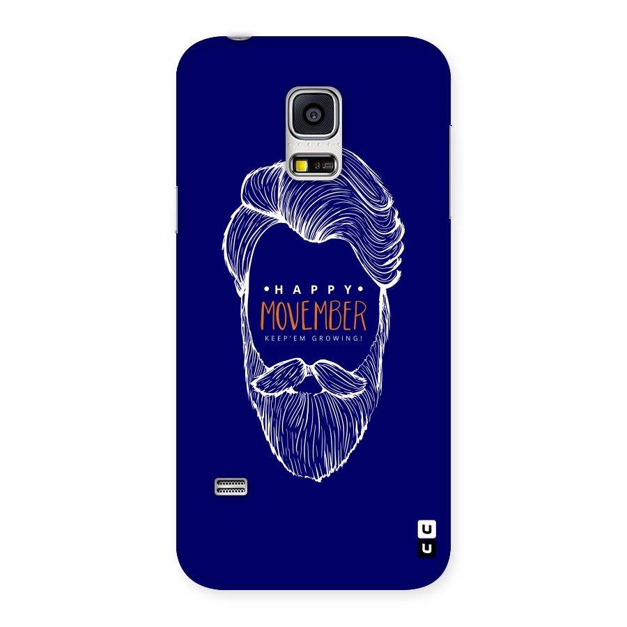 Happy Movember Blue Back Case for Galaxy S5 Mini
