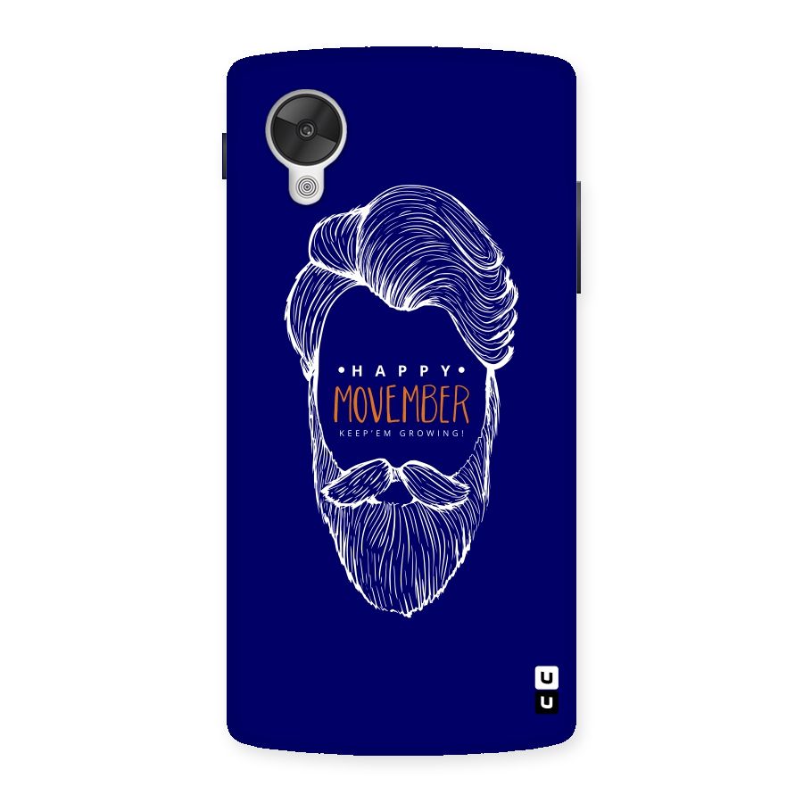 Happy Movember Blue Back Case for Google Nexsus 5