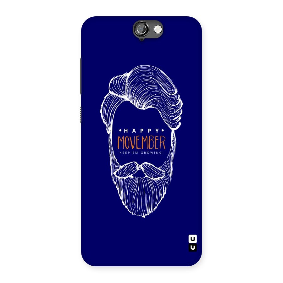 Happy Movember Blue Back Case for HTC One A9