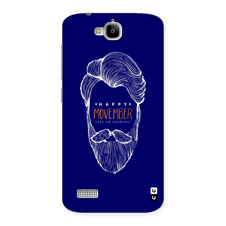 Happy Movember Blue Back Case for Honor Holly