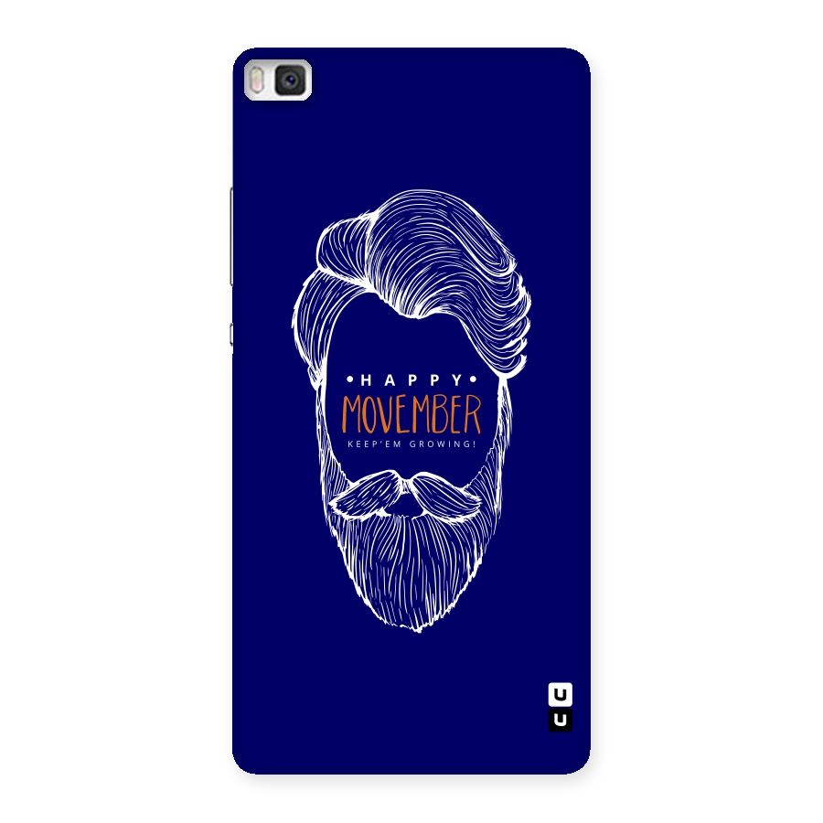 Happy Movember Blue Back Case for Huawei P8