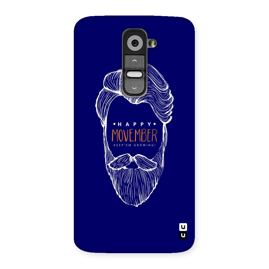 Happy Movember Blue Back Case for LG G2