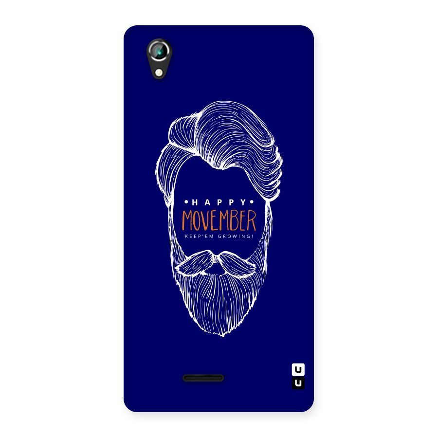 Happy Movember Blue Back Case for Lava Iris 800