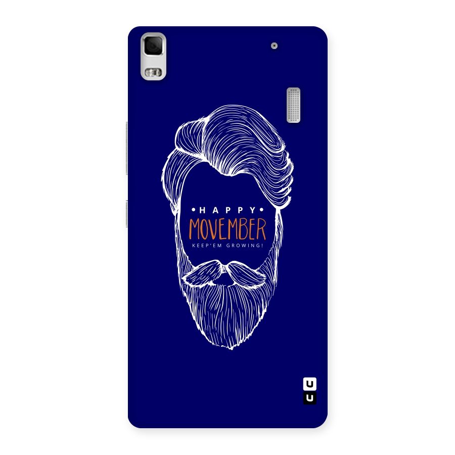Happy Movember Blue Back Case for Lenovo K3 Note