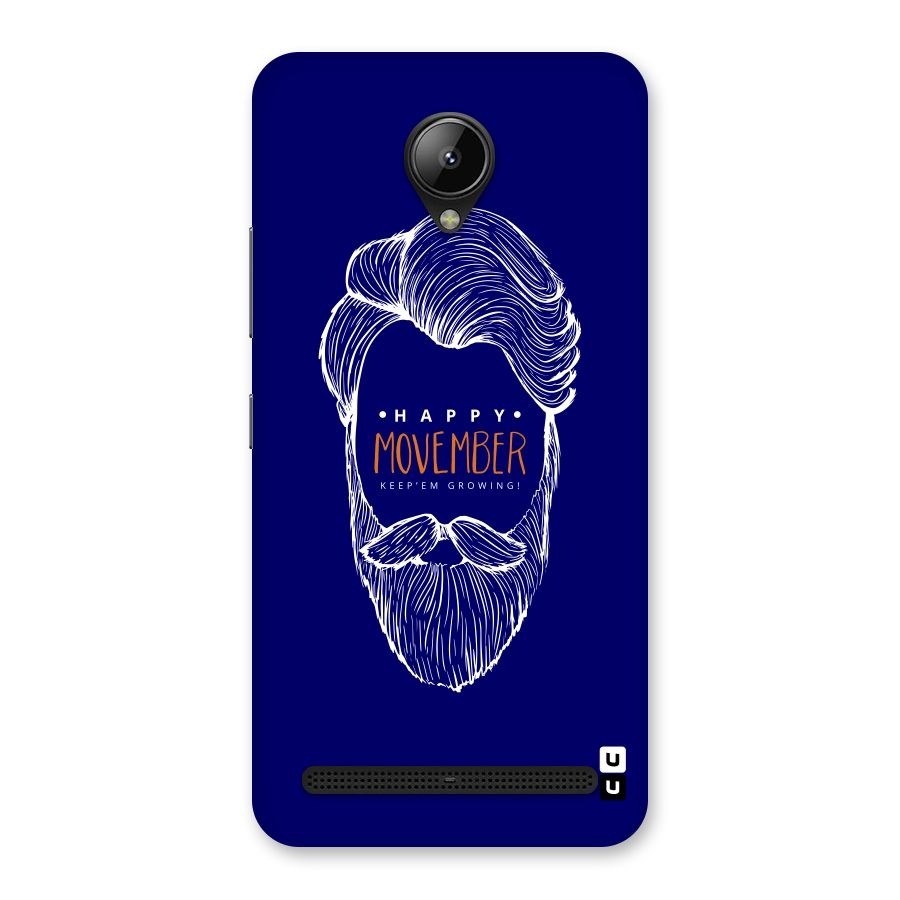 Happy Movember Blue Back Case for Lenovo C2