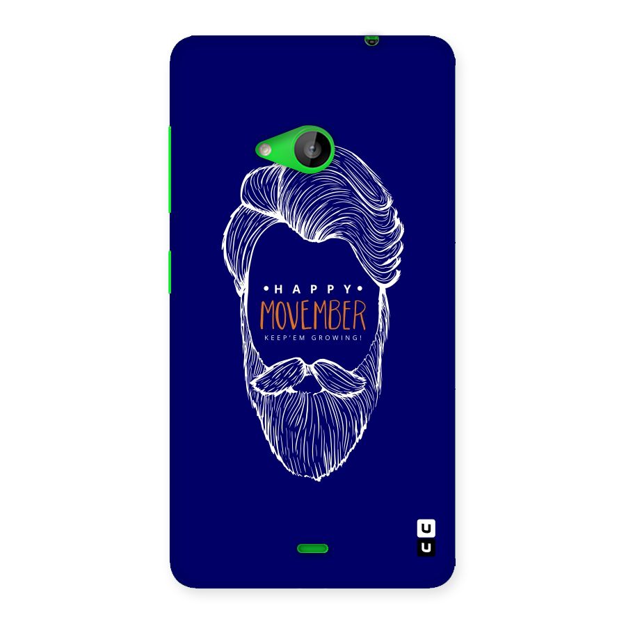 Happy Movember Blue Back Case for Lumia 535