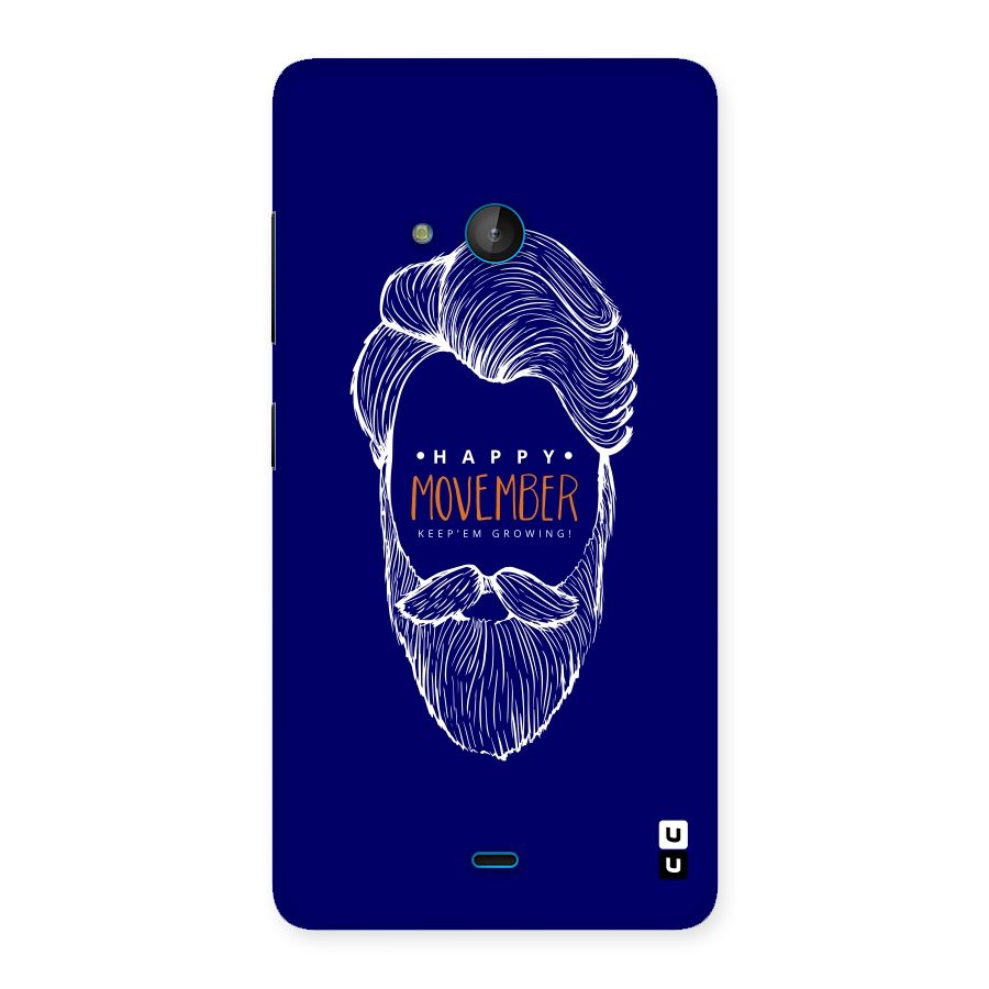 Happy Movember Blue Back Case for Lumia 540