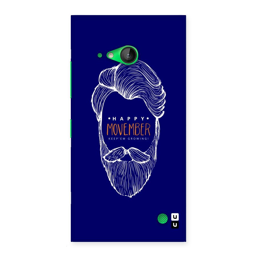 Happy Movember Blue Back Case for Lumia 730