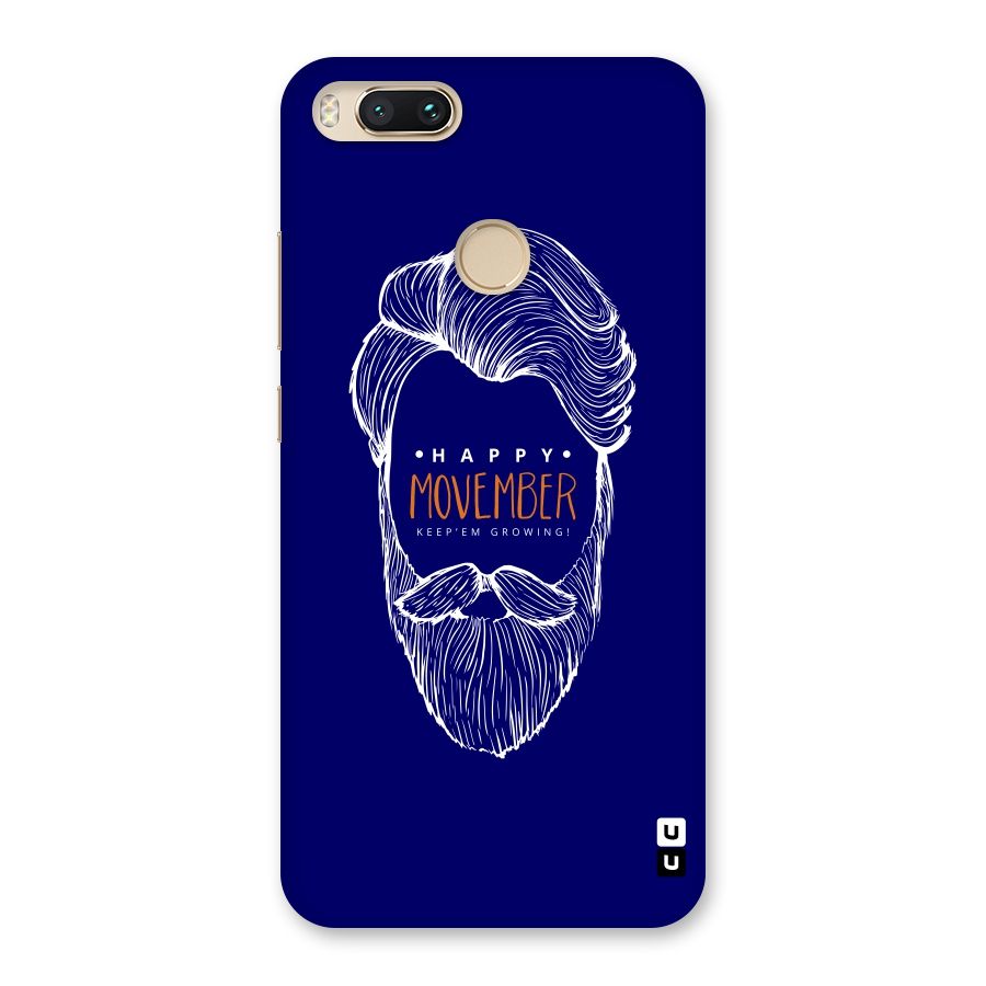Happy Movember Blue Back Case for Mi A1
