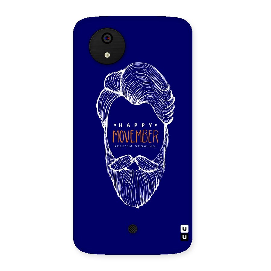 Happy Movember Blue Back Case for Micromax Canvas A1