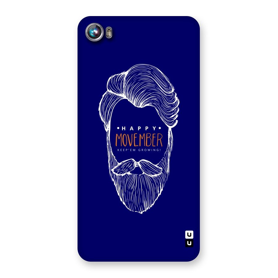 Happy Movember Blue Back Case for Micromax Canvas Fire 4 A107