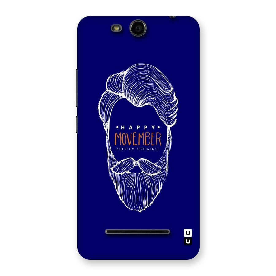 Happy Movember Blue Back Case for Micromax Canvas Juice 3 Q392