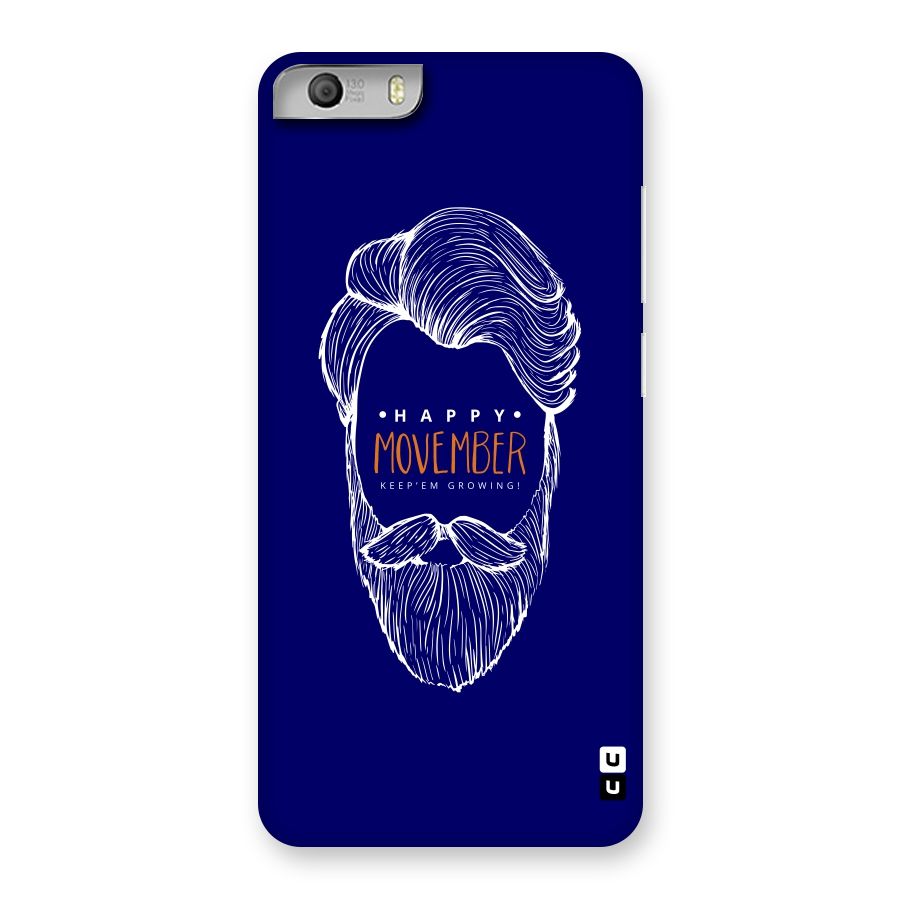 Happy Movember Blue Back Case for Micromax Canvas Knight 2