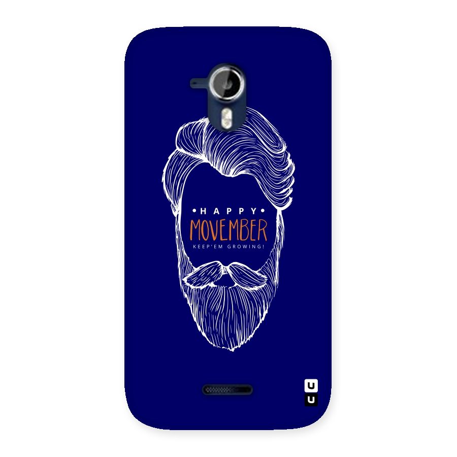 Happy Movember Blue Back Case for Micromax Canvas Magnus A117