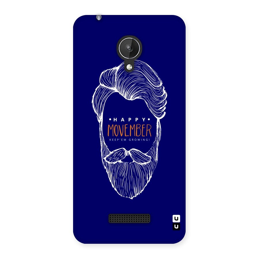Happy Movember Blue Back Case for Micromax Canvas Spark Q380