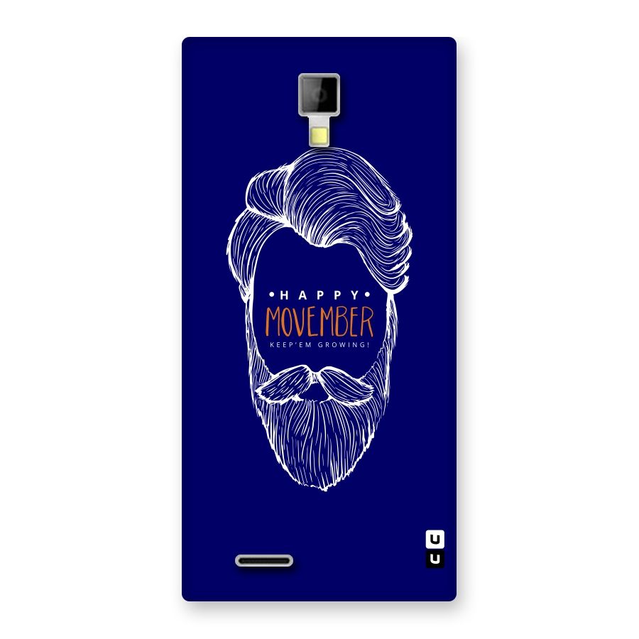Happy Movember Blue Back Case for Micromax Canvas Xpress A99