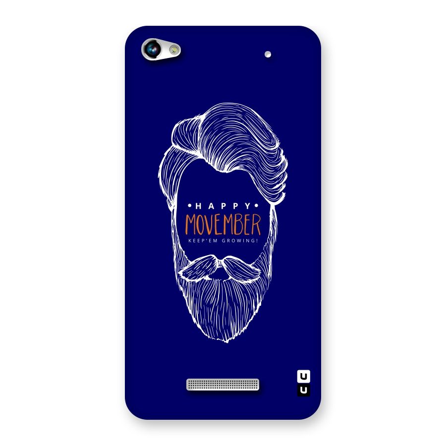 Happy Movember Blue Back Case for Micromax Hue 2