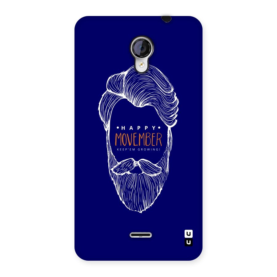 Happy Movember Blue Back Case for Micromax Unite 2 A106