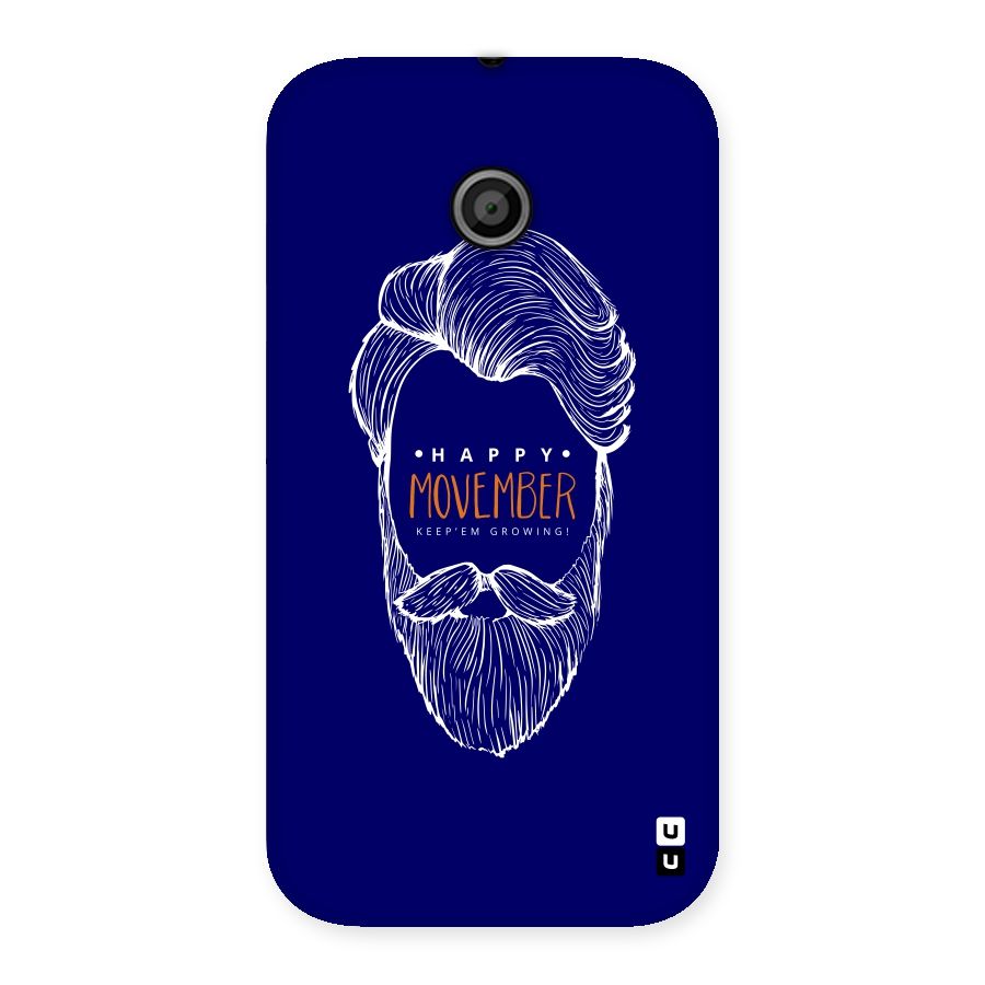 Happy Movember Blue Back Case for Moto E