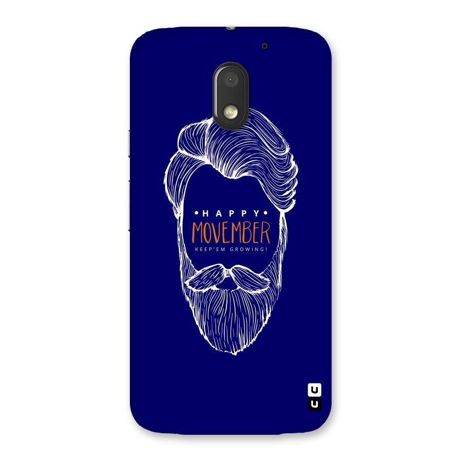 Happy Movember Blue Back Case for Moto E3 Power