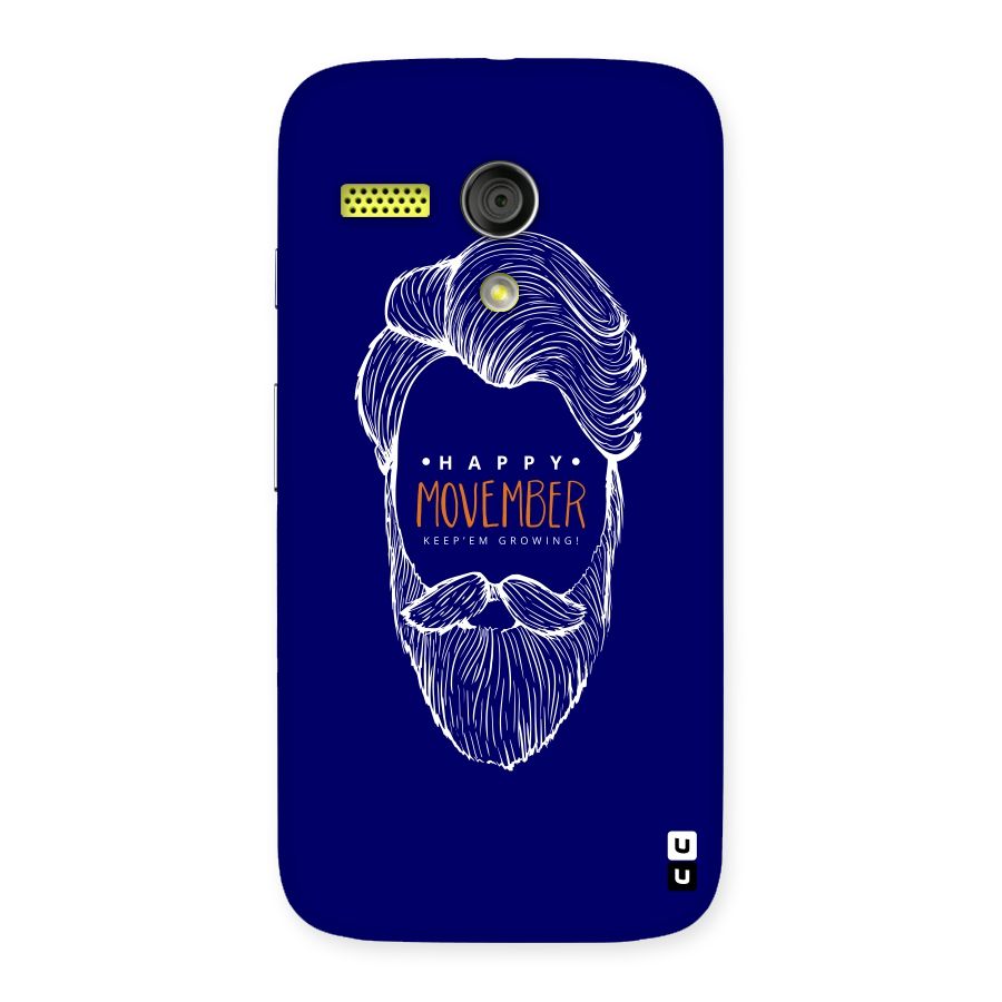 Happy Movember Blue Back Case for Moto G