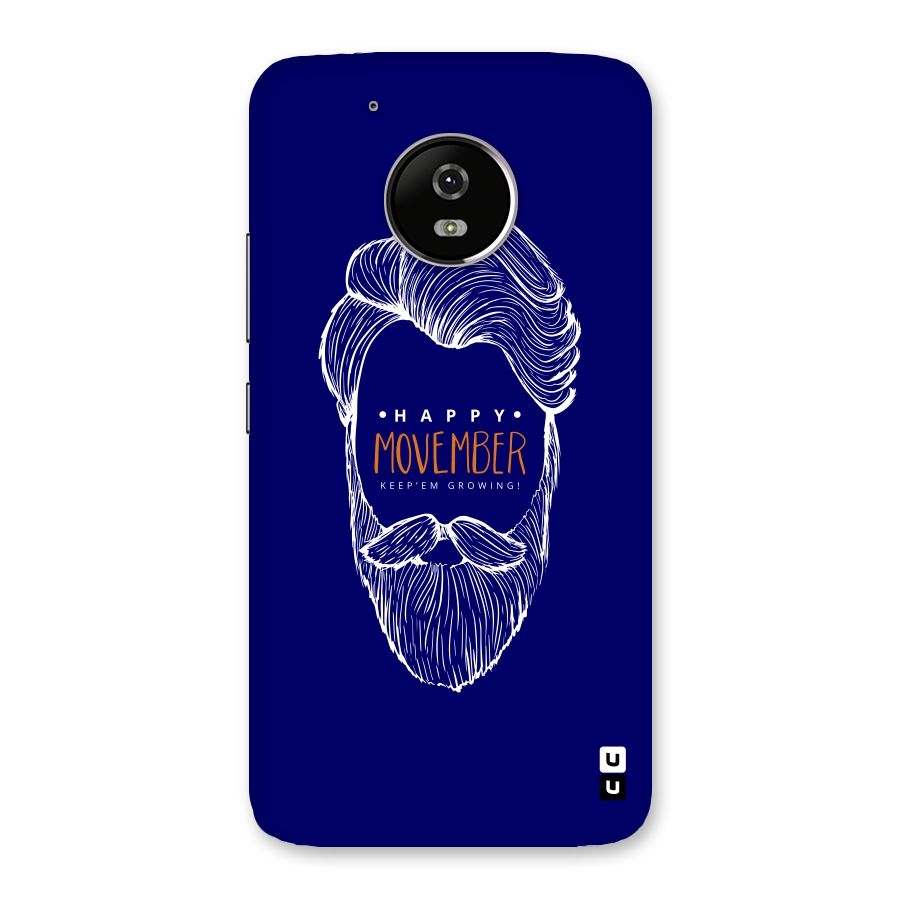 Happy Movember Blue Back Case for Moto G5