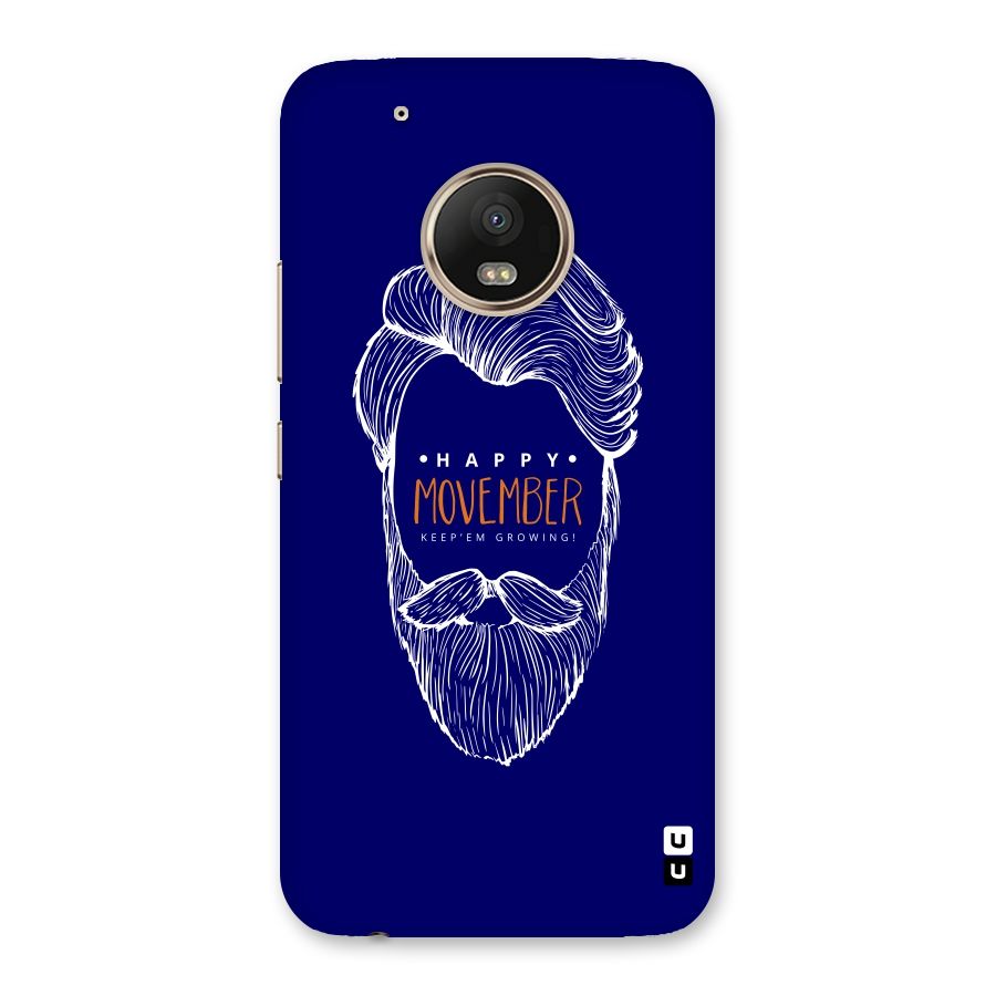 Happy Movember Blue Back Case for Moto G5 Plus