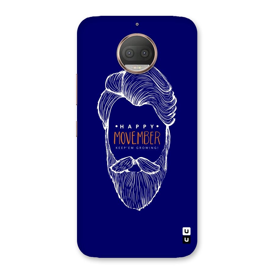 Happy Movember Blue Back Case for Moto G5s Plus