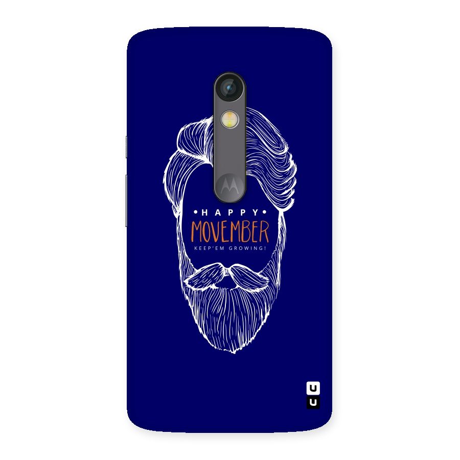 Happy Movember Blue Back Case for Moto X Play