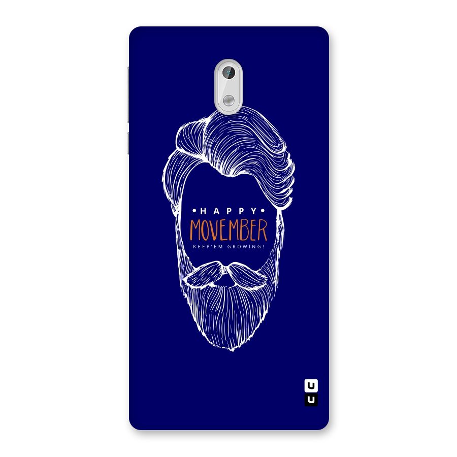 Happy Movember Blue Back Case for Nokia 3