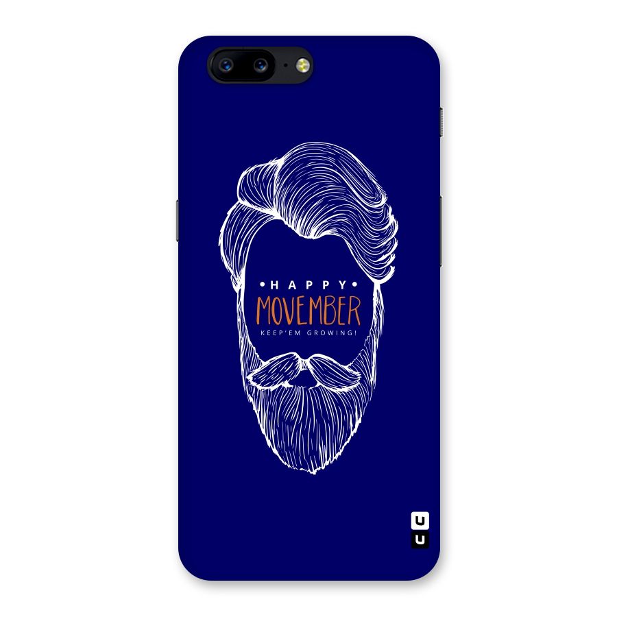 Happy Movember Blue Back Case for OnePlus 5