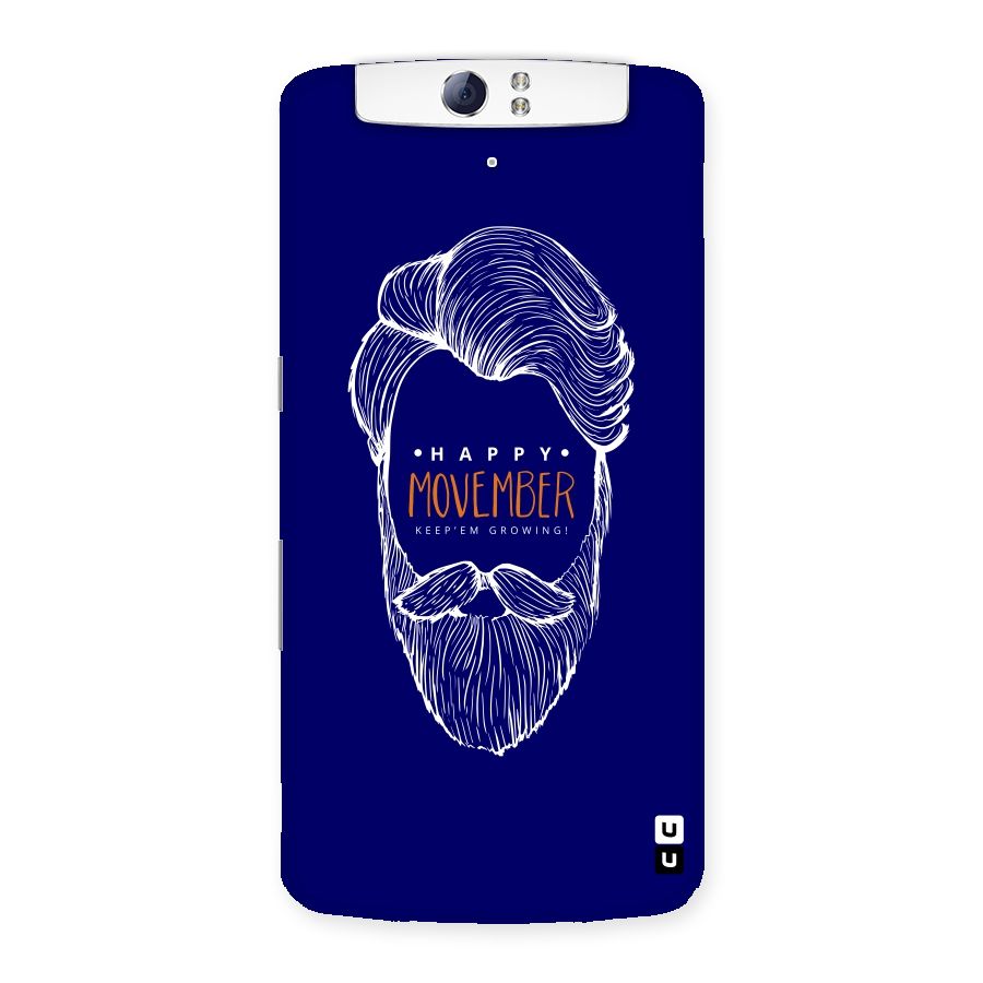 Happy Movember Blue Back Case for Oppo N1