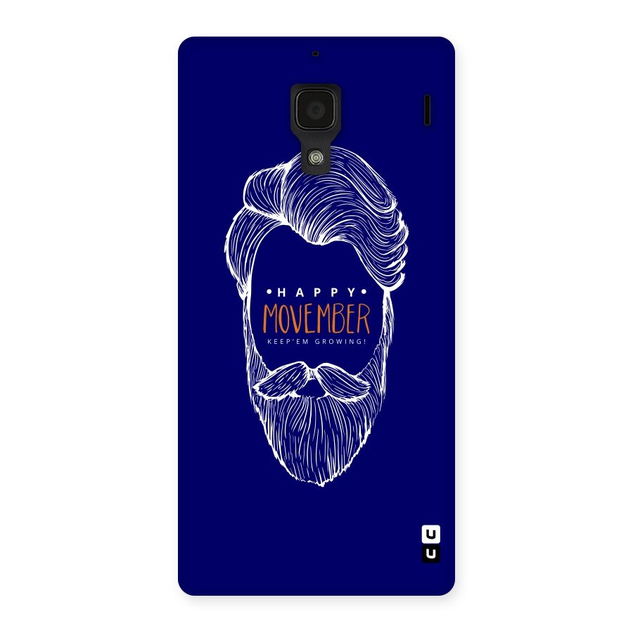 Happy Movember Blue Back Case for Redmi 1S