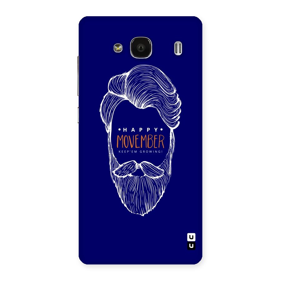 Happy Movember Blue Back Case for Redmi 2 Prime