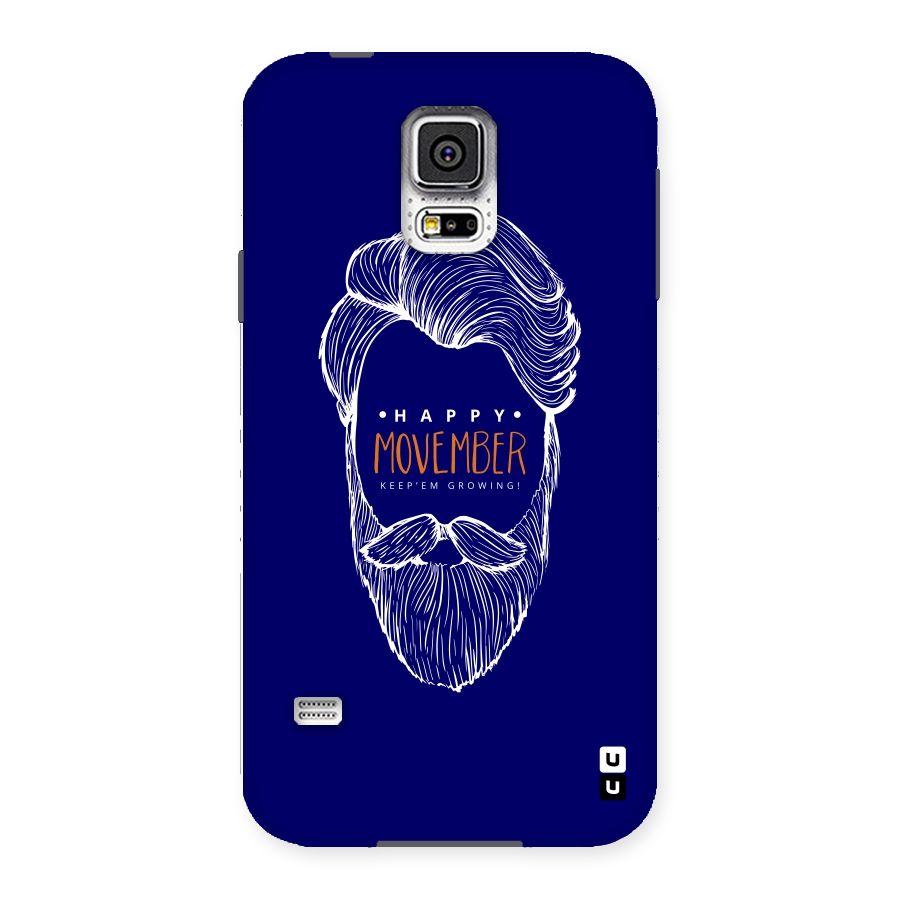 Happy Movember Blue Back Case for Samsung Galaxy S5