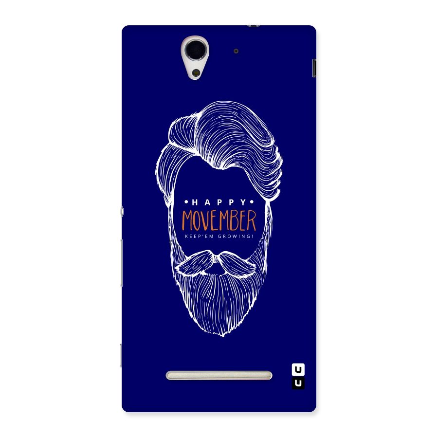 Happy Movember Blue Back Case for Sony Xperia C3