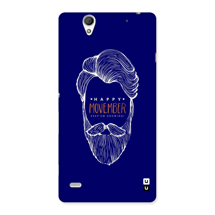 Happy Movember Blue Back Case for Sony Xperia C4