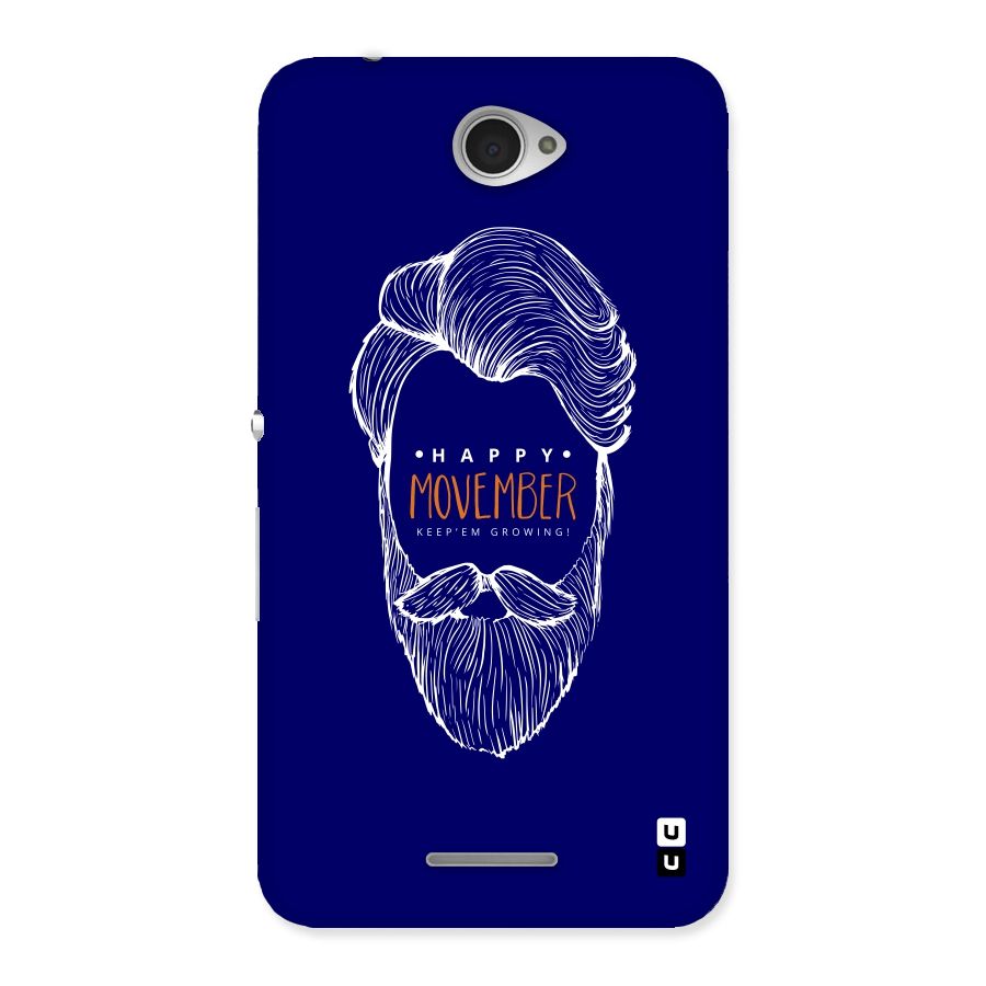Happy Movember Blue Back Case for Sony Xperia E4