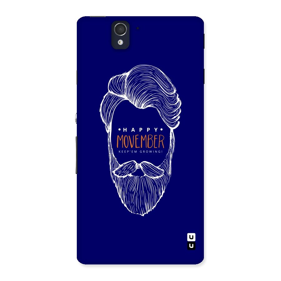 Happy Movember Blue Back Case for Sony Xperia Z