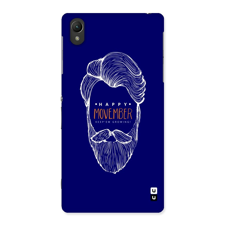 Happy Movember Blue Back Case for Sony Xperia Z2