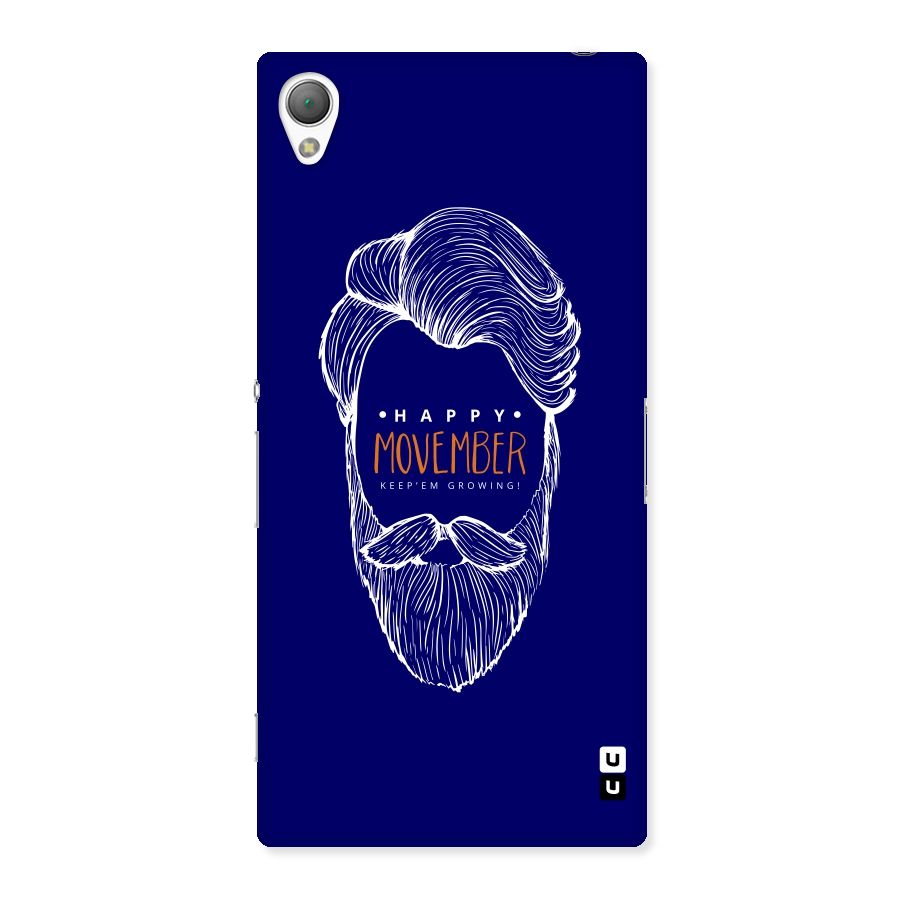 Happy Movember Blue Back Case for Sony Xperia Z3