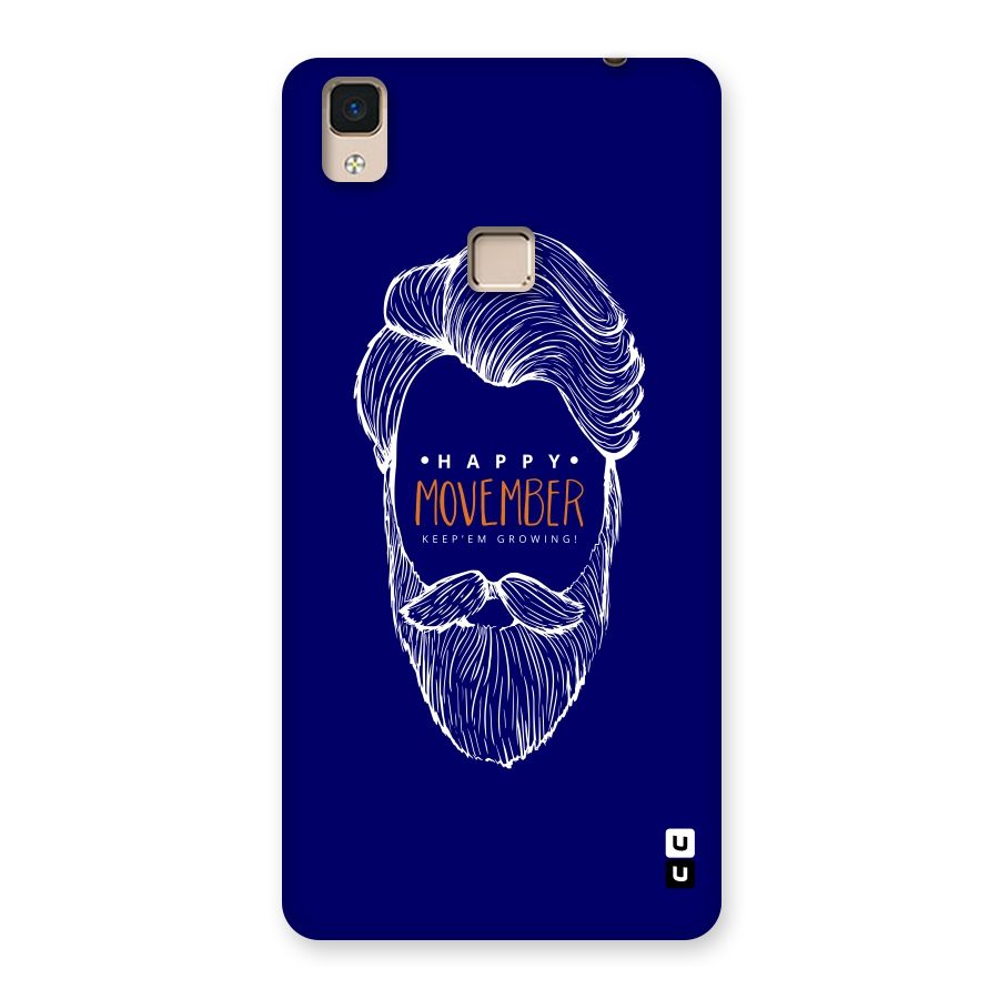 Happy Movember Blue Back Case for V3 Max