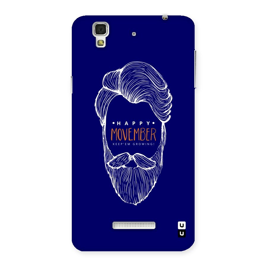 Happy Movember Blue Back Case for Yu Yureka