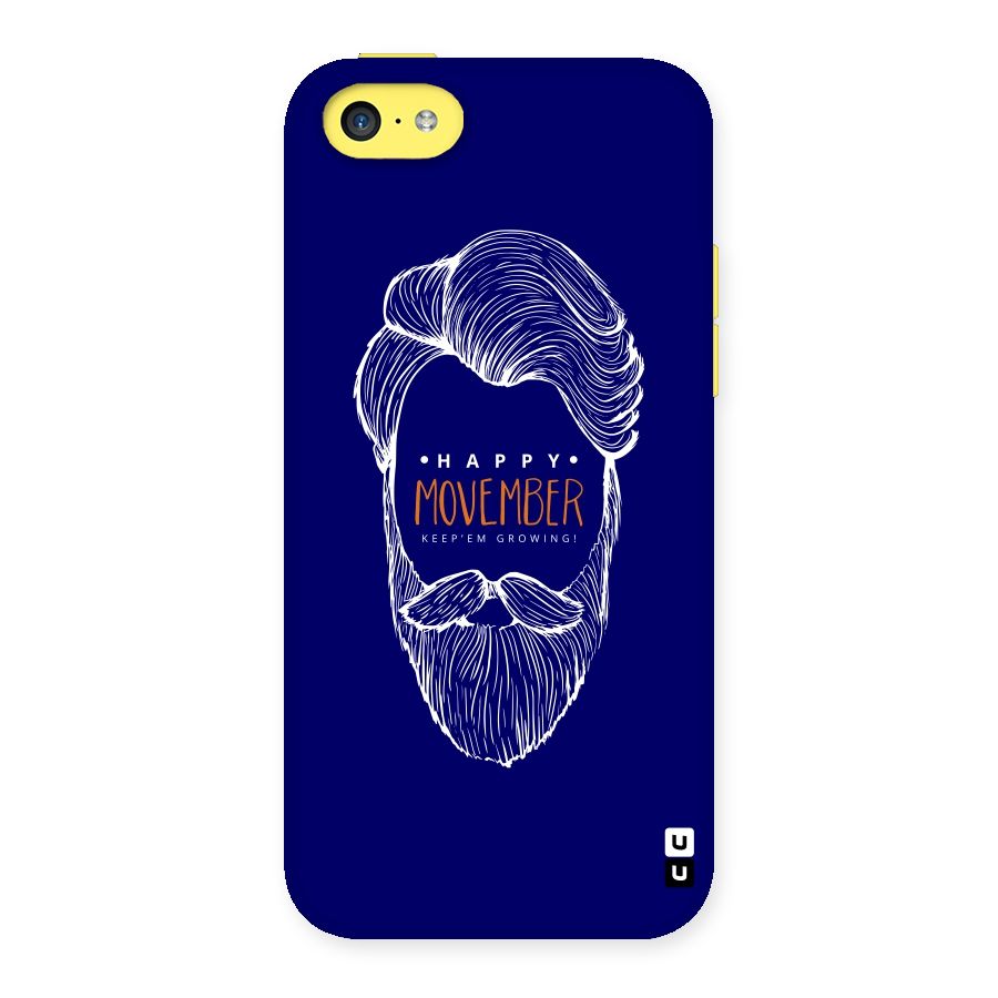 Happy Movember Blue Back Case for iPhone 5C