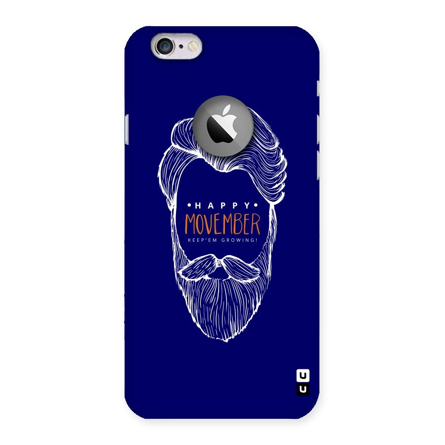 Happy Movember Blue Back Case for iPhone 6 Logo Cut