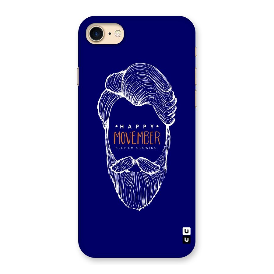 Happy Movember Blue Back Case for iPhone 7