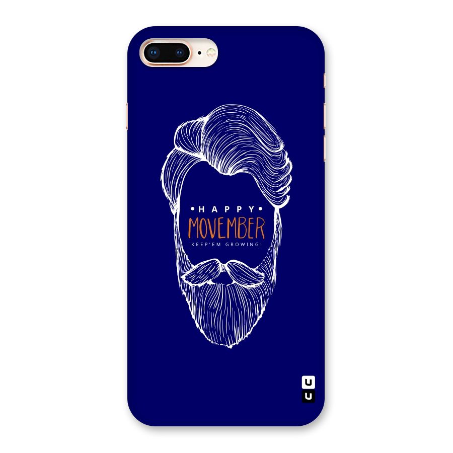 Happy Movember Blue Back Case for iPhone 8 Plus