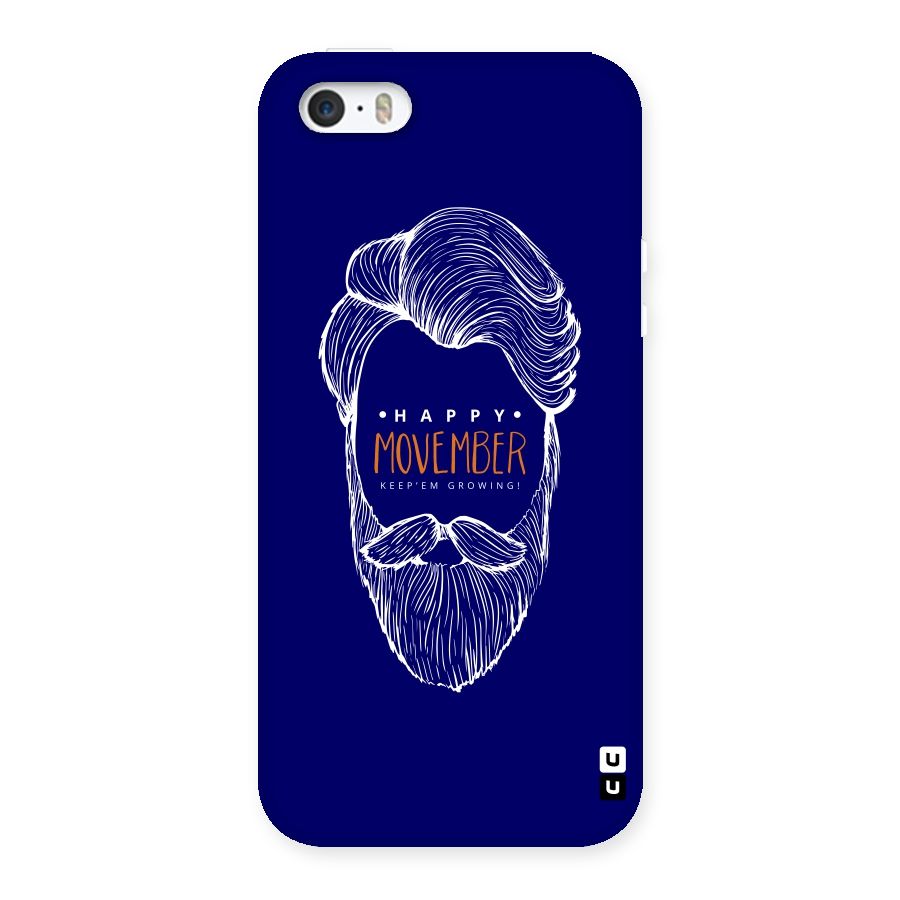 Happy Movember Blue Back Case for iPhone SE